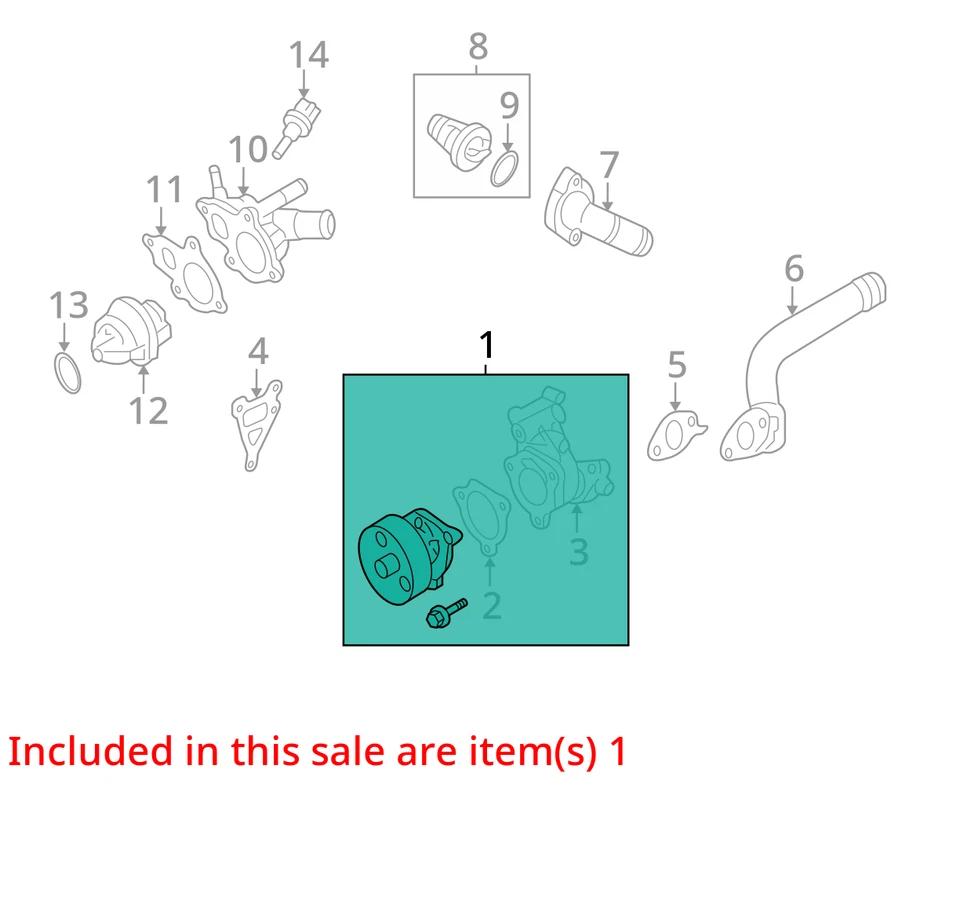 Bomba de agua refrigerante motor 2,5 L OE B1010f461b probada para Nissan Altima 2007-2012 Foto 4 de 4