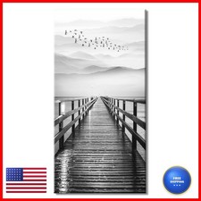 Tekment Lake Canvas Wall Art For Aisle Corridor Home Office Pier Birds Flying