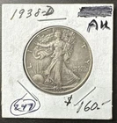 1938-D Walking Liberty Half Dollar  ~ Key Date! ~ 90% Silver