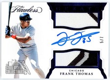 Frank Thomas 2019 Panini Flawless Greats Sapphire Patch Autograph Card 5/7