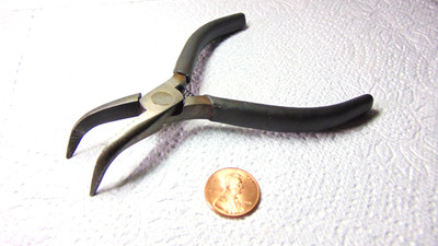 Vtg CRAFTSMAN Precision 5'' Bent Nose Pliers W/ Spring 45174 France-PLEASE READ