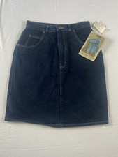 Vintage Denim Skirt Dark Wash NWT 90s A-Line Workwear Minimalist Size 9