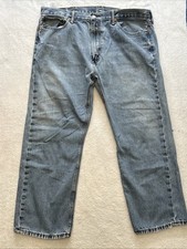 Vintage Levi's 505 Men's Jeans Size 40 X 30 Logo Blue Denim Relaxed Straight