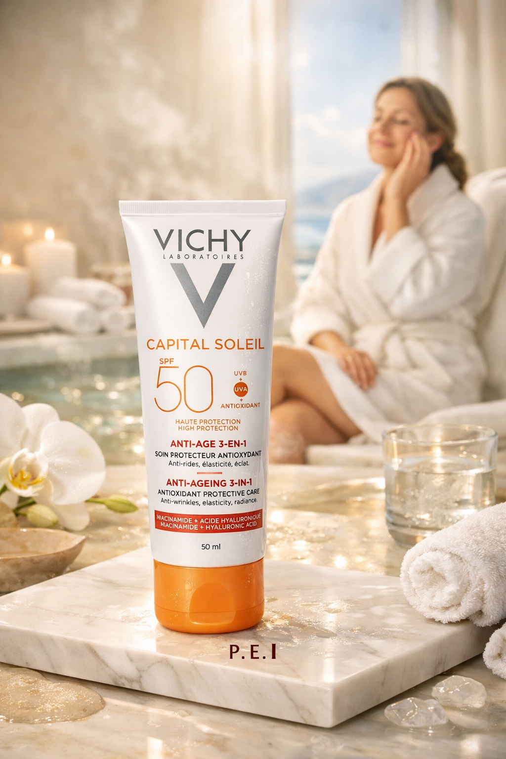 Vichy (L'oreal Italia Spa) Crema Ideal Soleil Viso Anti-Età Spf 50 Protezione Solare Molto Alta 50 Ml - Immagine 2