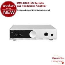 SMSL D100 HiFi Decoder ES9081 Balanced DAC Headphone Amplifier 6.35mm 4.4mm