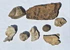 Lot of 8 Civil War Shattered Bullets & Artillery Fragments Gettysburg, PA