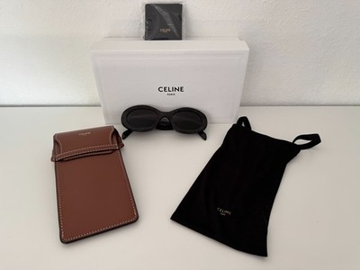 Celine Triomphe CL40194U Oval Women's Sunglasses/Black Size: 52-22-145mm