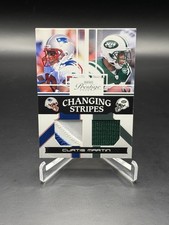 2006 Playoff Prestige Curtis Martin GAME USED DUAL PATCH 3/25 Pats Jets