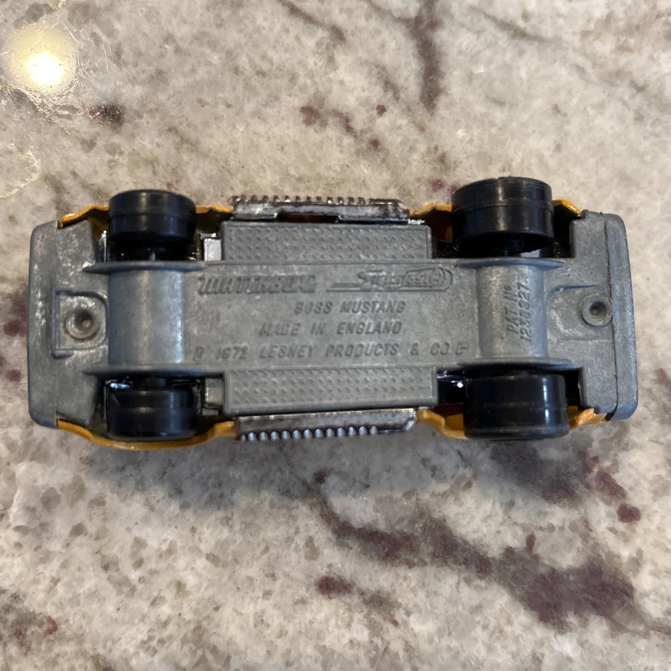 Matchbox Lesney MB44 Superfast Ford Boss Orange Mustang Rare Black Tampo Mint - Image 3 of 4