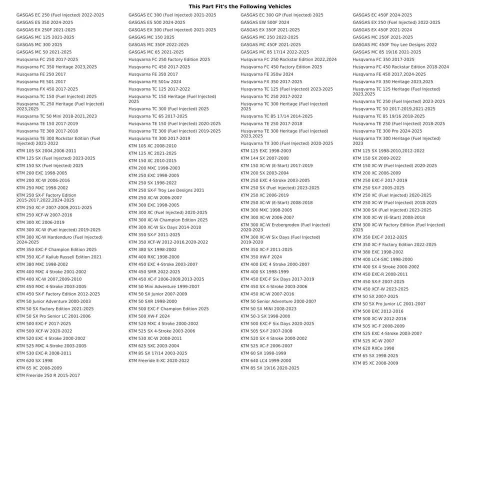 Kit de lavadora plugue de drenagem Tusk cobre KTM para Husqvarna TX 300 2017-2019 - Imagem 2 de 2
