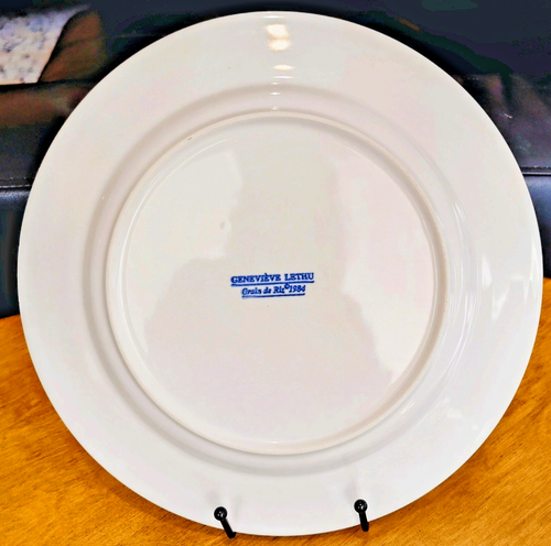 Genevieve Lethu Grain de Riz White Dinner Plate France 1984 Textured 10 3/4" - Picture 7 of 9