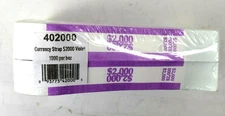 Self-Adhesive CTX402000 Currency Straps $2000 in $20 Bills 1000 Bands 