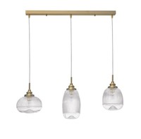 Nova Luce Mond Pendelleuchte Gold-Glas HöHenverstellbar 3Xe14 Dimmbar Modern