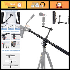 41" Aluminum Tripod Extension Arm, 360  Rotatable, Multi-Angle Photography, 33lb