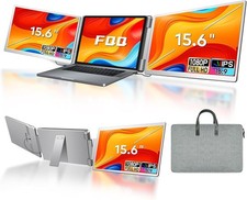 15.6" Laptop Screen Extender, Left Screen 360  Flip Triple Screen Monitor Extend