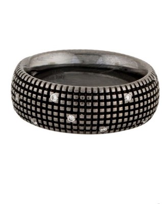 Damiani 18K Diamond Metropolitan Band  Black Rhodium Plated & 18K White Gold