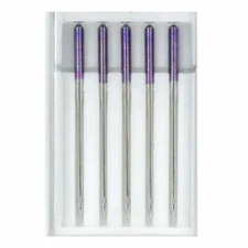 Pack of 5 Janome Purple Tip Needles #859438007 for Home Sewing Machines