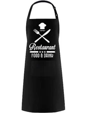 Funny Adjustable Aprons Baker Costume with Pocket Cook Grill BBQ Chef Apron G...