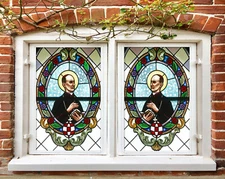 3D Missionary ZHUA301 Window Film Print Sticker Cling Stained Glass UV