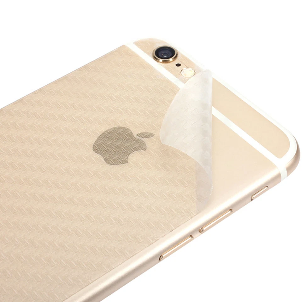 Pellicola TRASPARENTE posteriore 3D CARBON per Apple iPhone 6 / 6s PLUS 5.5" - Immagine 2 di 3