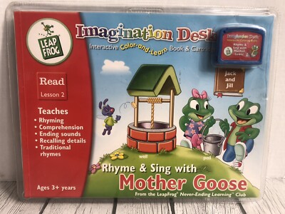 Leap Frog Imagination Desk Rhyme & Sing with Mother Goose Interactive Color New