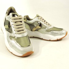 VOILE BLANCHE WOMEN'S GOLD LEATHER COMFORT SUMMER FASHION SNEAKERS