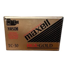 Maxell VHS-C TC-30 HGX-Gold Premium High Grade Video Cassette Tape New Sealed