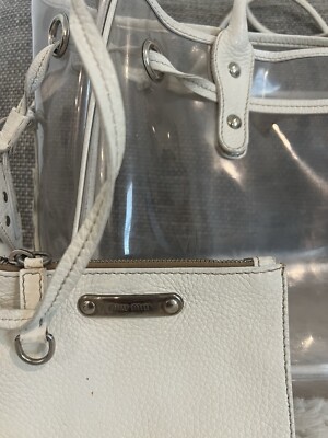 バッグ 00s archive miumiu PVC Clear hand bag MIU MIU Clear PVC White Clear Large Tote Bag AUTHENTIC | eBay