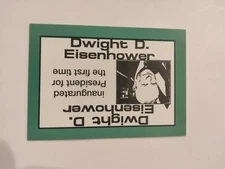 PERSPECTIVE Time Line Game DWIGHT D. EISENHOWER 1992 card used History free ship