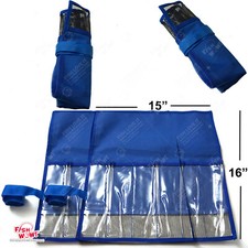 3pcs Fishing 6 Pocket Roll-up Trolling TACKLE Storage Jig Lure Bag Fish WOW! NEW