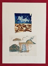 Quadro serigrafia Mario Schifano ‘paesaggio anemico’ 50x70cm