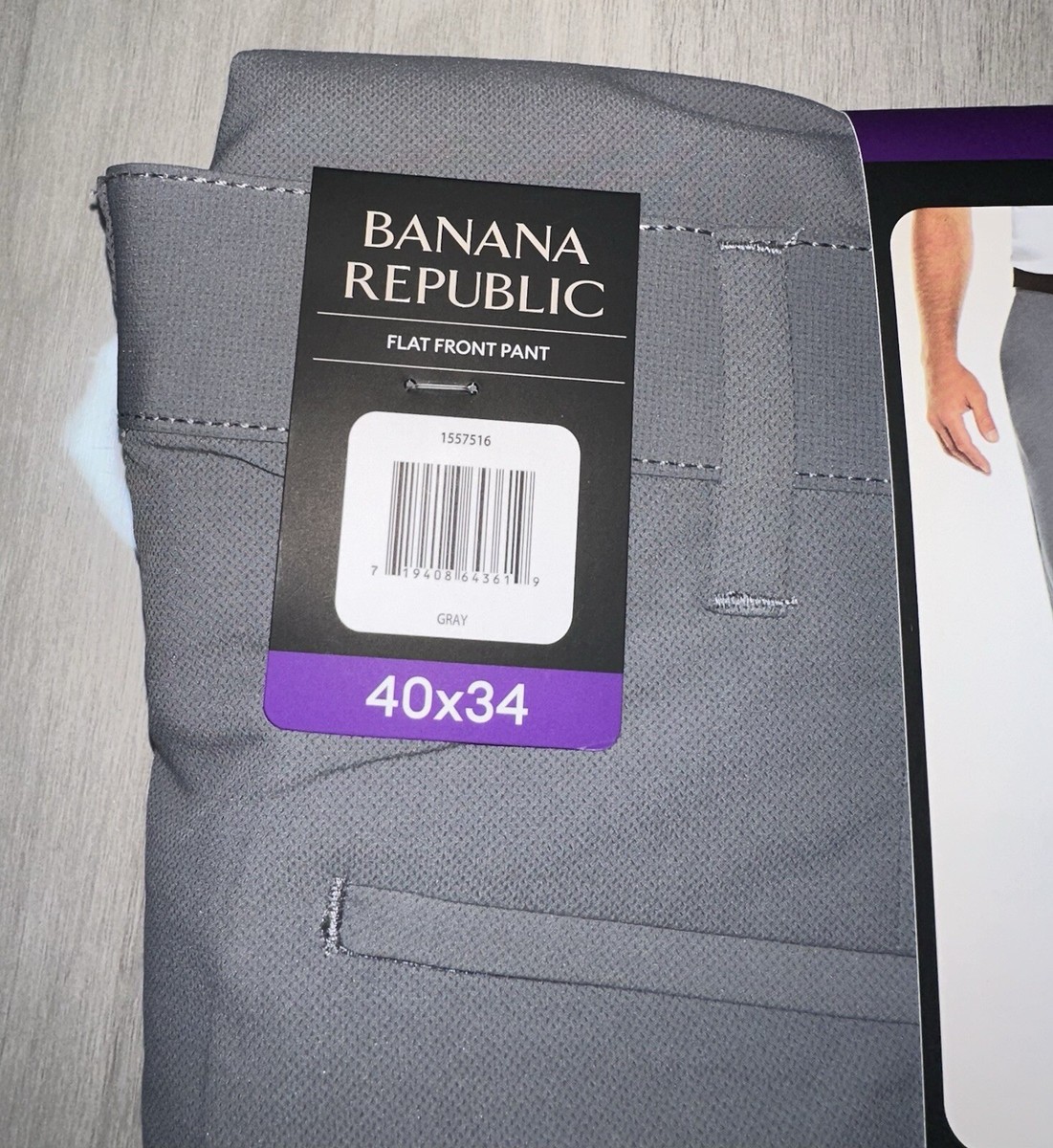 a Banana Republic Men's Flat Front Pant Slim Fit Stretch Fabric