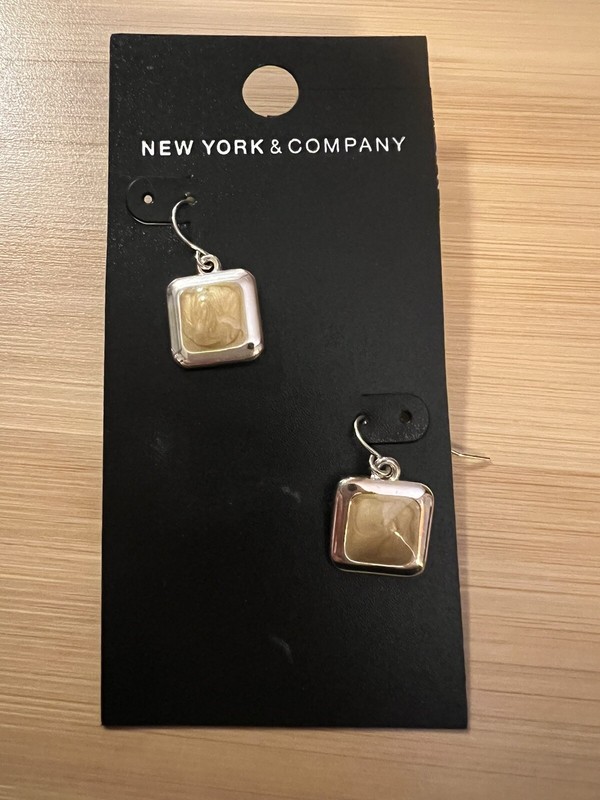 New York & Company Yellow and Silver Earrings, Brand New