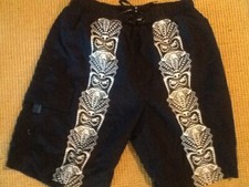 BODY GLOVE Navy blue Swim Trunks boys M 10/12, pockets, EUC