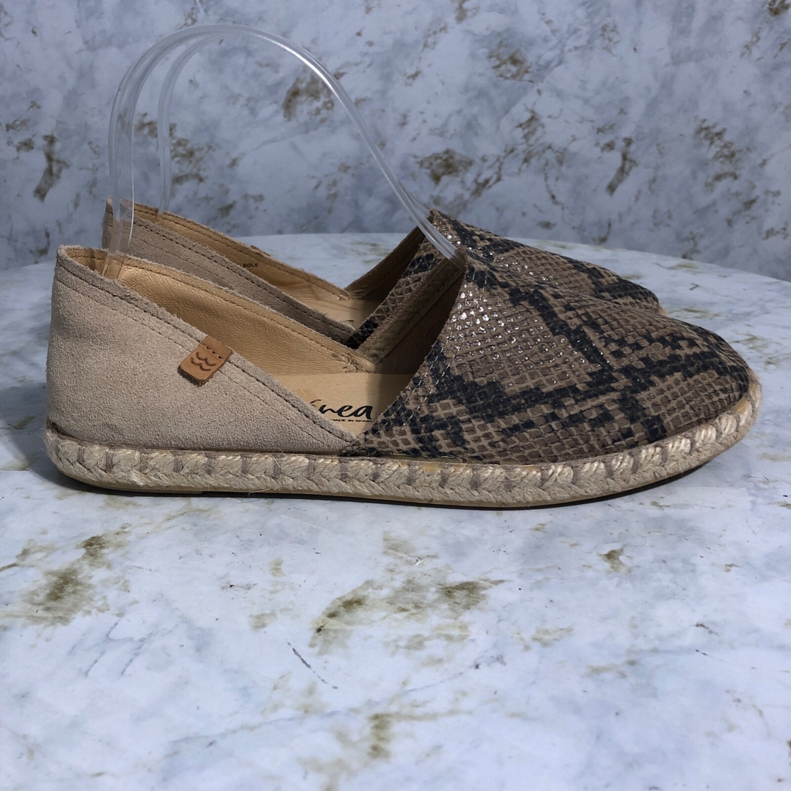 Mediterranea 37 Mujer Talla 6.5M Zapatos Cuero Marrón España Hechos a Mano Mocasines Planos