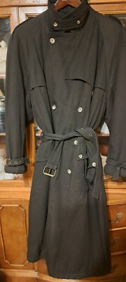 Vtg 80s Missoni Example Oversized Black Trench Coat L Italy 48 (?) Please Read