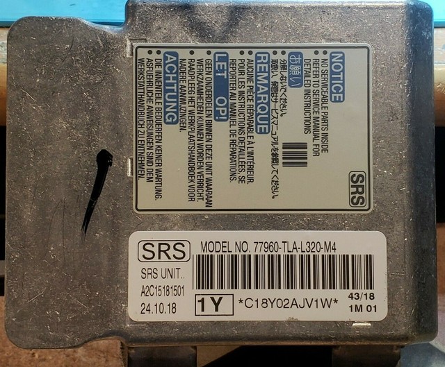 201719 HONDA CRV Aribag SRS Module Service, Reset, Repair 77960TLAL320M4 eBay