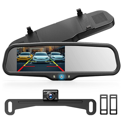 AUTO-VOX Wireless Rear View Backup Mirror Camera 4.3'' HD Monitor Parking System