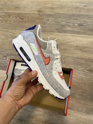 Nike Air Max 90 'Recycled Jersey' White Grey CT1684-100 Men's 7, Women's 8.5 | eBay