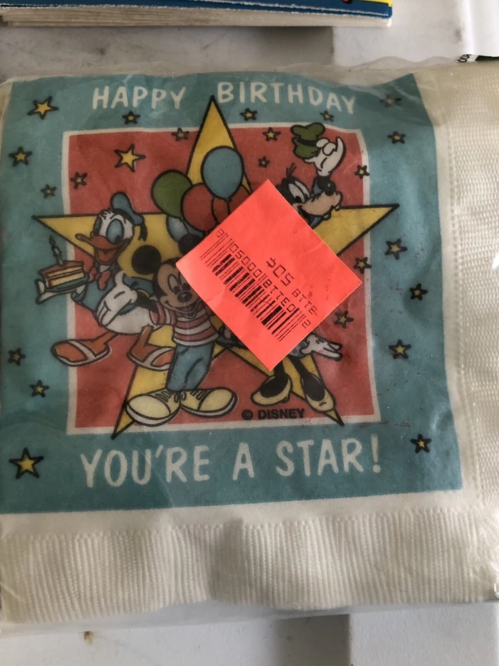 De colección Años 80 Disney Mickey Cumpleaños Fiesta Suministros Invitaciones Servilletas Mantel Foto 4 de 4