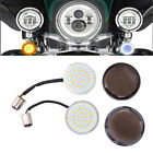 2Pcs 1157 Led Turn Signals Light Smoke Lens for Harley Touring Street Road Glide
