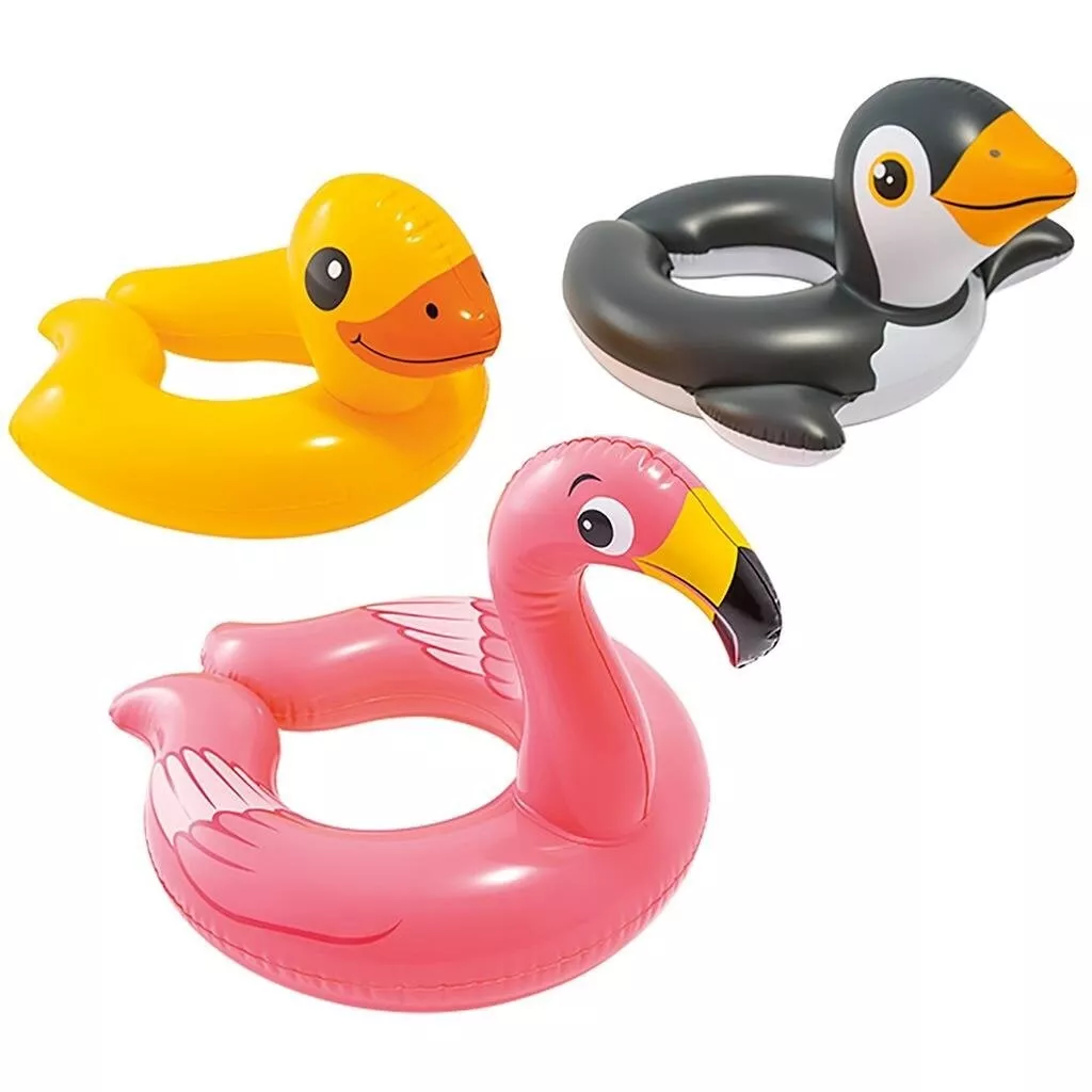 Intex Boys Girls Inflatable Swim Ring Flamingo Duck Penguin Swimming Pool  Float | eBay