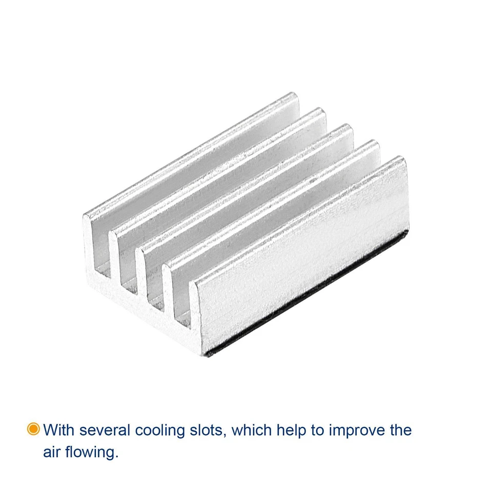 10Stück Elektronische Kühlermodulkühler Aluminium Kühlkörper 15x9x5mm Silber Ton - Bild 4 von 4