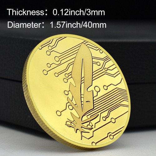 Happy Valentine's Day Gift Love Heart Golden Coin Feather Memorial Medal Crafts - Picture 10 of 12