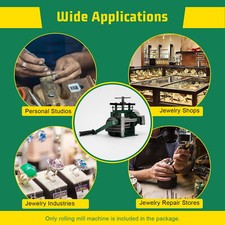 Manual Jewelry Press Rolling Mill Machine 85mm Wire Flat Metal DIY Roller Tool