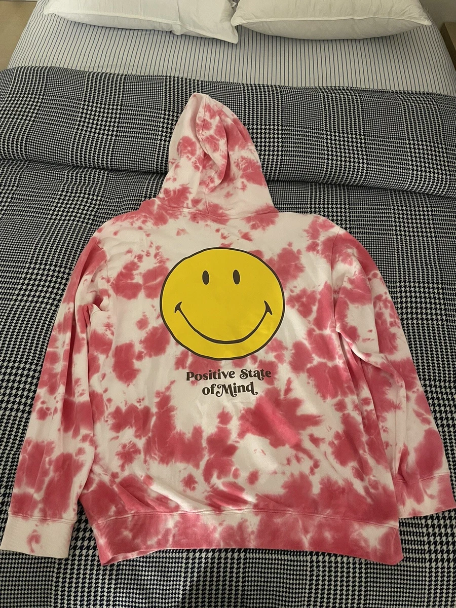 SMILEY X H.M. Smiley Hoodie Pull Ovrr Sweatshirt Tie Dye Pink Size XL | eBay