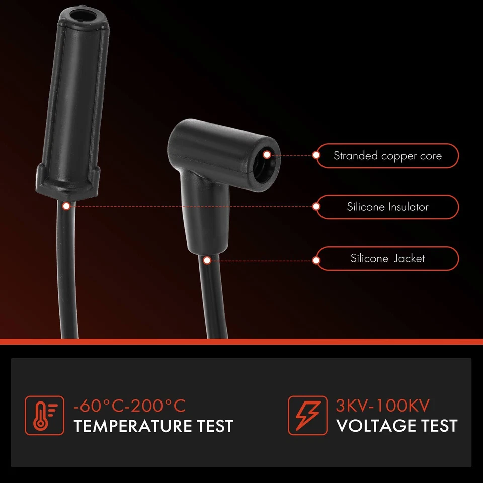 Juego de 6 cables de bujía para Chevrolet Camaro GMC serie G1000 Pontiac Firebird Foto 4 de 4