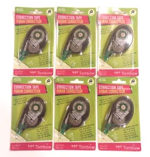 Lot of 6 Tombow Original Mono Correction Tape White Single Line 68620 NEW