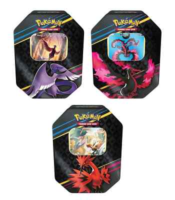 3 x Crown Zenith Tins POKEMON TCG with 4 Booster Packs Each - Full Set