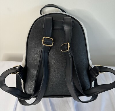 NEW Juicy Couture Black & White Shearling Flashback Backpack s-l400.jpg main image 2